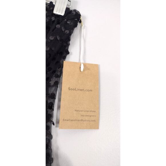 SOOLINEN Black Sequin Long Tulle Skirt – NWT, Elegant & Eye-Catching - Picture 12 of 13